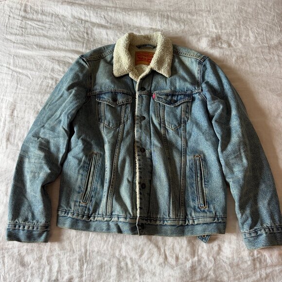 Men's Levis Sherpa Jean Jacket - Picture 1 of 5